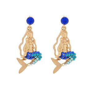 Pave Mermaid Drop Earrings